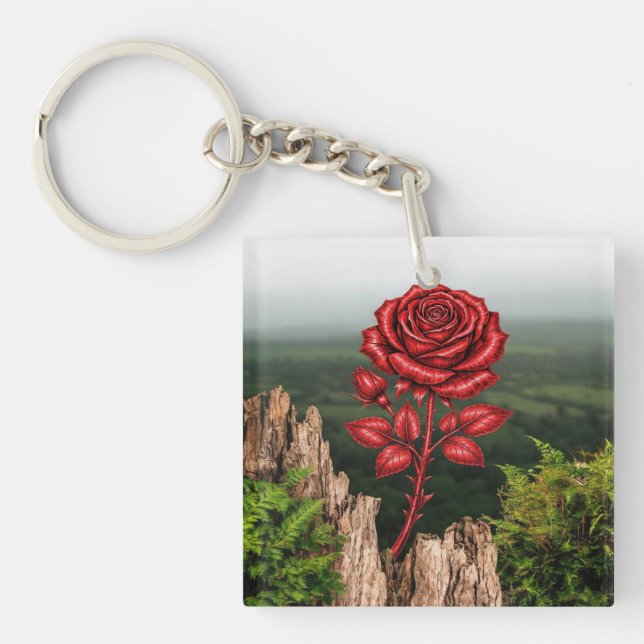 Rose  key ring (Front)