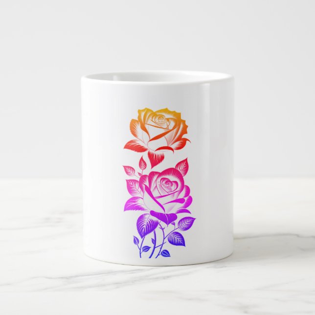 Rose Large Coffee Mug (Front)