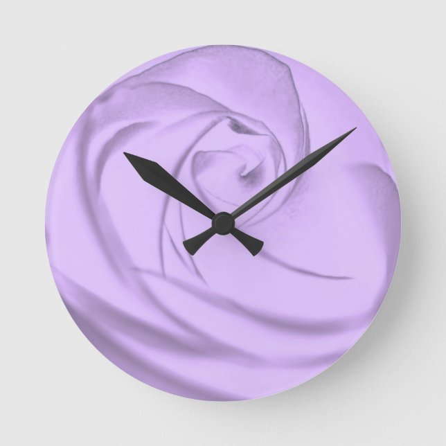 Rose -lavender.jpg round clock (Front)