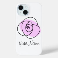 Rose Lilac 'Name' iPhone case
