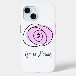 Rose Lilac 'Name' iPhone case