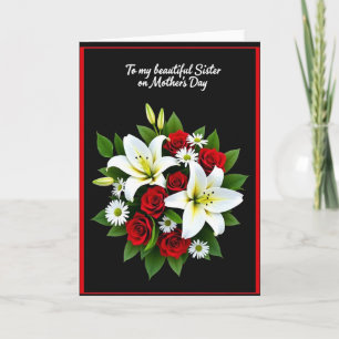 Rose Lily Mothers Day Card