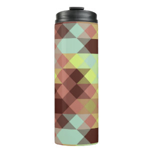 rose, lime, yellow and coffee bean geometric thermal tumbler