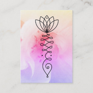 *~* Rose Lotus Heart Reiki Nirvana Yoga Massage Business Card