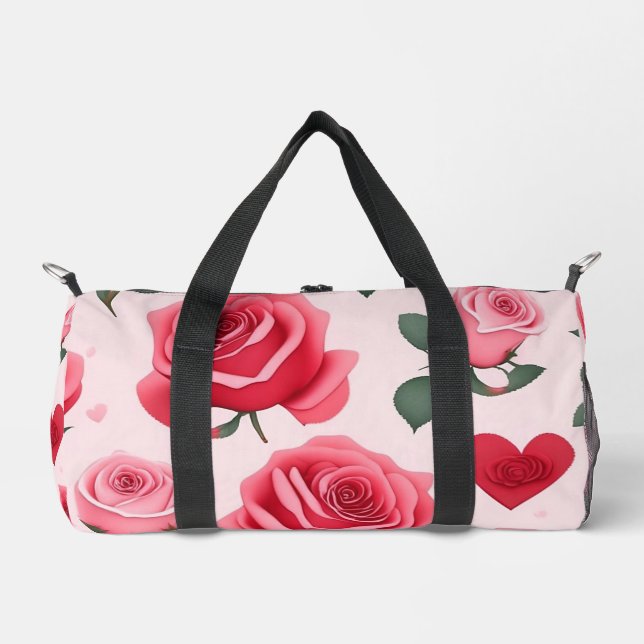 Rose Love Modern Vintage Collection Duffle Bag (Front)
