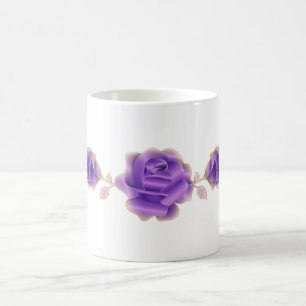 Rose Lovers Design Metallic Purple Rose Coffee Mug