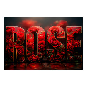 Rose Luxury Botanical Floral Deco Poster