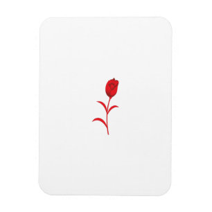 Rose Madder, Lava Red, floral Design Magnet