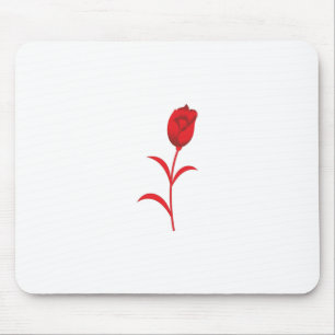 Rose Madder, Lava Red, floral Design Mouse Pad