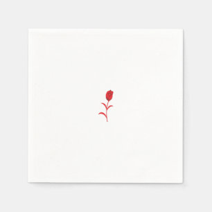 Rose Madder, Lava Red, floral Design Napkin