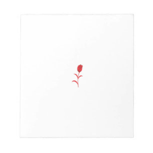 Rose Madder, Lava Red, floral Design Notepad