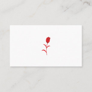Rose Madder, Lava Red, floral Design Place Card