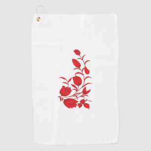 Rose Madder, Thunderbird floral design Golf Towel