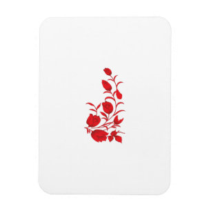 Rose Madder, Thunderbird floral design Magnet
