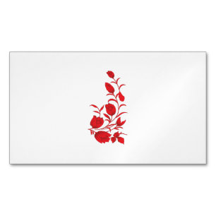Rose Madder, Thunderbird floral design Magnetic Business Card