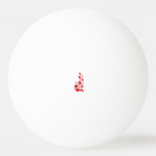 Rose Madder, Thunderbird floral design Ping Pong Ball