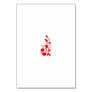 Rose Madder, Thunderbird floral design Table Number