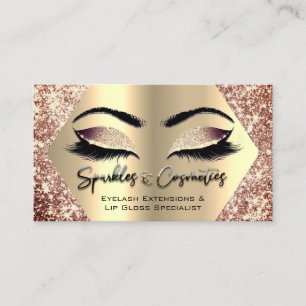 Rose Makeup Eyelash Extensions Lip Gloss Specialis Business Card