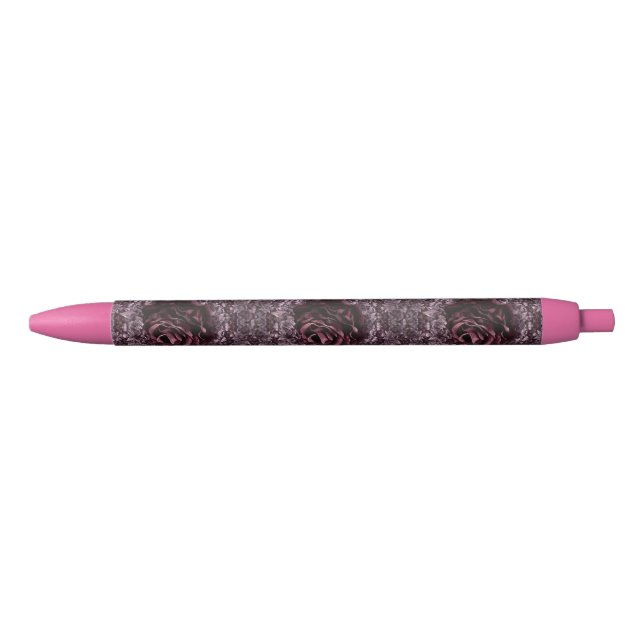 Rose Mandala  Black Ink Pen (Front)