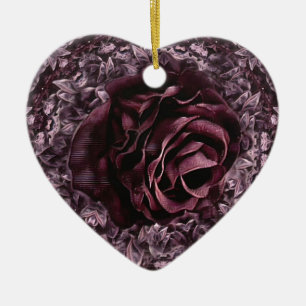 Rose Mandala Ceramic Ornament