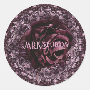 Rose Mandala  Classic Round Sticker