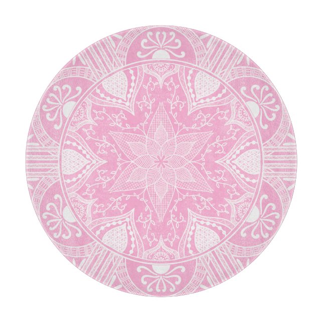 Rose Mandala Cutting Board (Front)