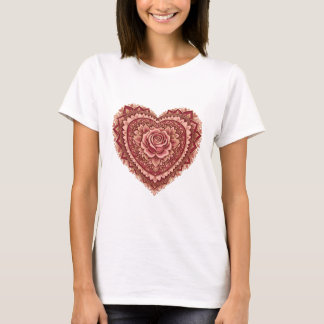 Rose Mandala Heart of Love T-Shirt