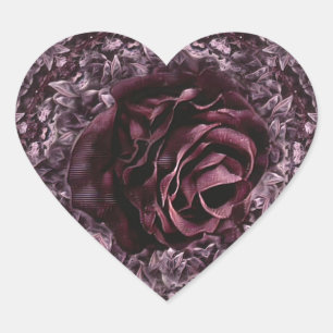 Rose Mandala  Heart Sticker