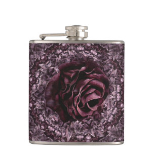 Rose Mandala Hip Flask