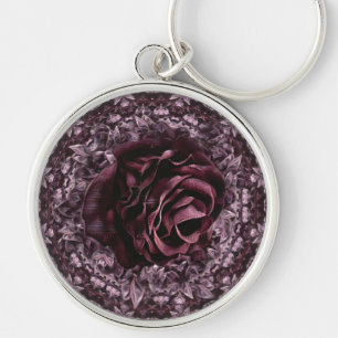 Rose Mandala Key Ring