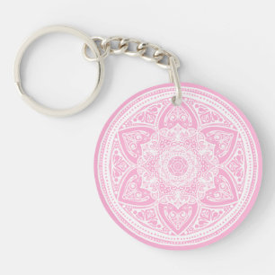 Rose Mandala Key Ring