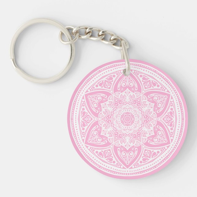 Rose Mandala Key Ring (Front)