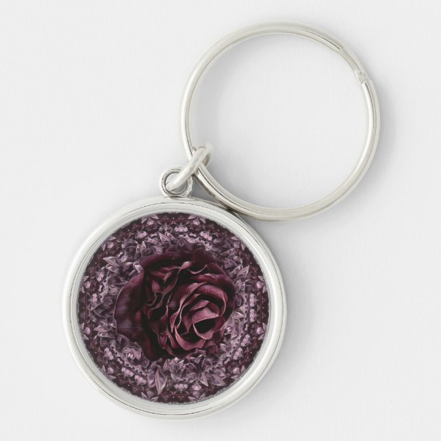 Rose Mandala  Key Ring (Front)