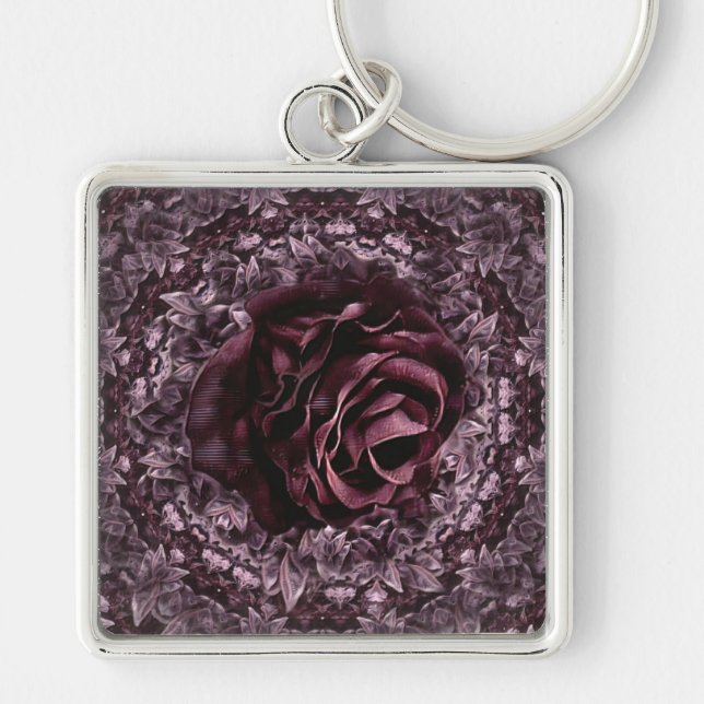 Rose Mandala  Key Ring (Front)