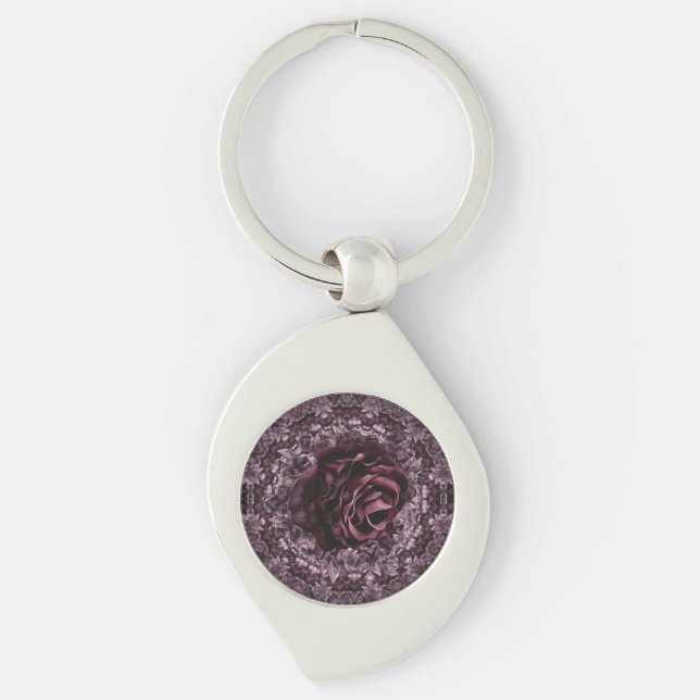 Rose Mandala  Key Ring (Front)