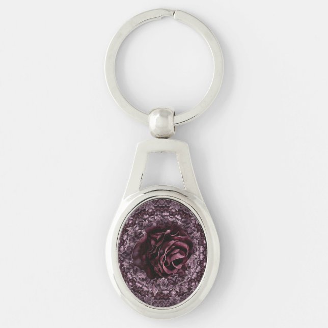 Rose Mandala  Key Ring (Front)