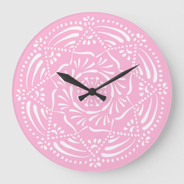 Rose Mandala Large Clock (Front)