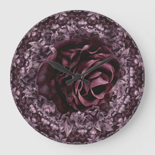 Rose Mandala  Large Clock