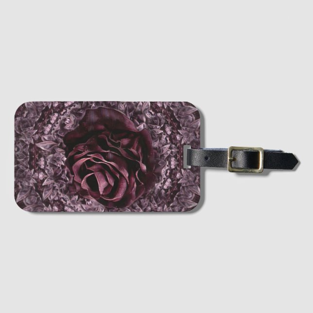 Rose Mandala  Luggage Tag (Front Horizontal)
