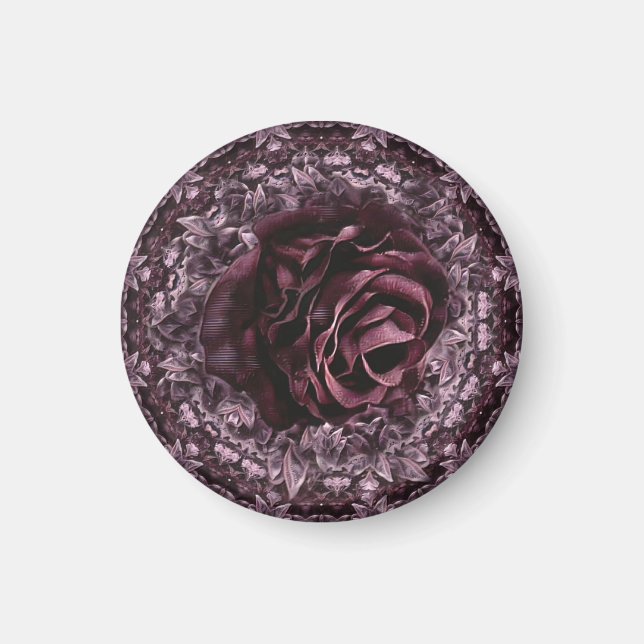 Rose Mandala  Magnet (Front)