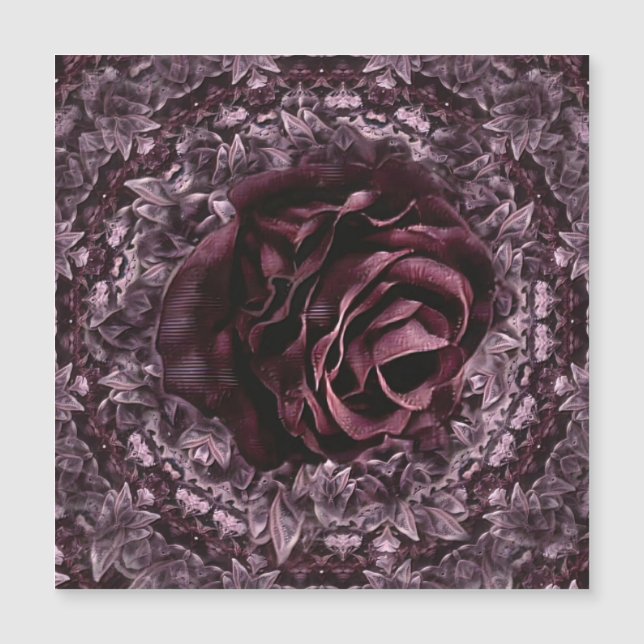 Rose Mandala  Magnetic Invitation (Front)