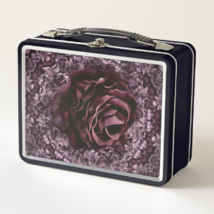 Rose Mandala  Metal Lunch Box