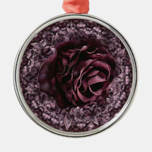 Rose Mandala Metal Ornament