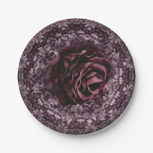 Rose Mandala  Paper Plate