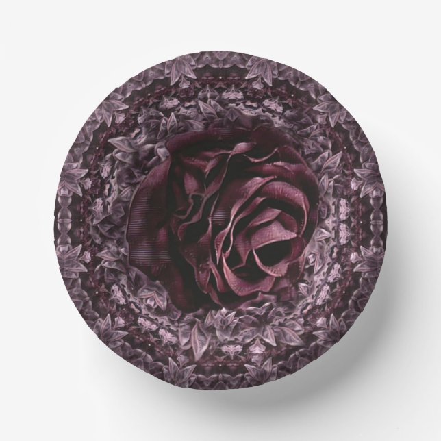 Rose Mandala  Paper Plate (Front)