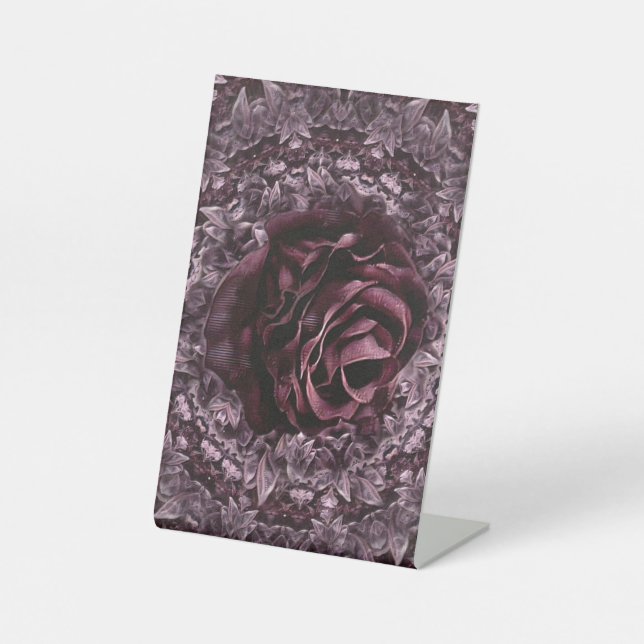 Rose Mandala  Pedestal Sign (Front)