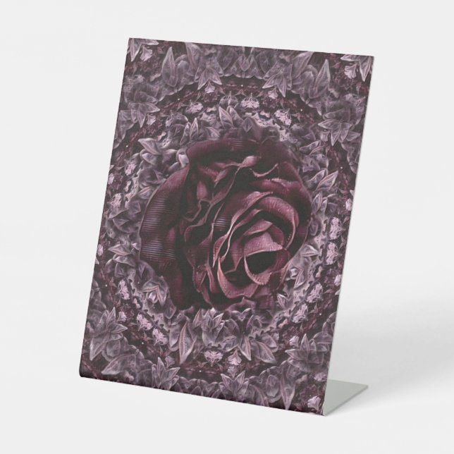 Rose Mandala  Pedestal Sign (Front)