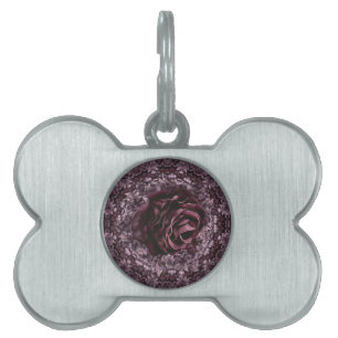 Rose Mandala Pet ID Tag