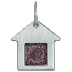 Rose Mandala Pet ID Tag