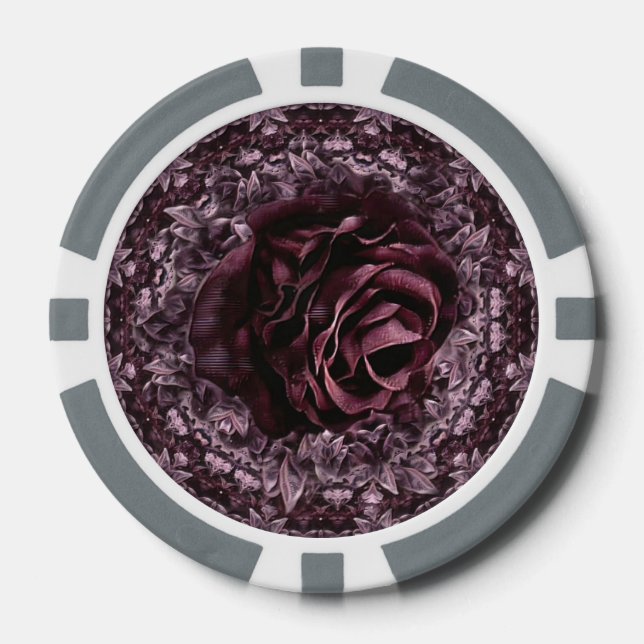 Rose Mandala  Poker Chips (Front)